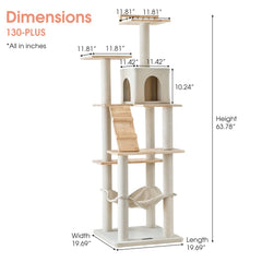 MWPO 63.8" Wooden Modern Cat Tree TX00130P MWPO 63.8" Wooden Modern Cat Tree TX00130P