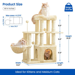 MWPO 35.8“ Multi-Functional Cat Tree B838 MWPO 35.8“ Multi-Functional Cat Tree B838