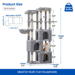 【Hot】MWPO 70.1“ Large Cat Tree B840 【Hot】MWPO 70.1“ Large Cat Tree B840