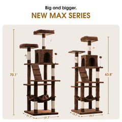 MWPO 70.1" Multi-Level Large Cat Tree TX00130 MWPO 70.1" Multi-Level Large Cat Tree TX00130