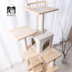 MWPO 63.8" Wooden Modern Cat Tree TX00130P MWPO 63.8" Wooden Modern Cat Tree TX00130P