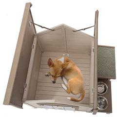 40" Outdoor Fir Wood Dog House with An Open Roof Ideal For Small to Medium Dogs 40" Outdoor Fir Wood Dog House with An Open Roof Ideal For Small to Medium Dogs