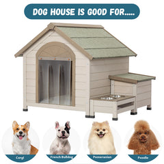 40" Outdoor Fir Wood Dog House with An Open Roof Ideal For Small to Medium Dogs 40" Outdoor Fir Wood Dog House with An Open Roof Ideal For Small to Medium Dogs