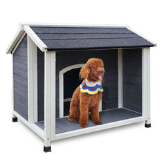 35"Outdoor Wooden Waterproof and Windproof Dog House 35"Outdoor Wooden Waterproof and Windproof Dog House