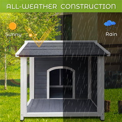 35"Outdoor Wooden Waterproof and Windproof Dog House 35"Outdoor Wooden Waterproof and Windproof Dog House