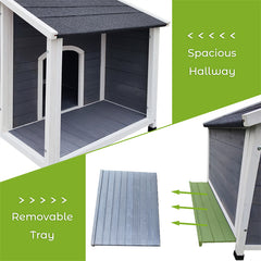35"Outdoor Wooden Waterproof and Windproof Dog House 35"Outdoor Wooden Waterproof and Windproof Dog House