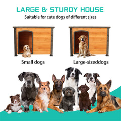 45" Outdoor And Indoor Wooden Kennel, Large Dog Weatherproof 45" Outdoor And Indoor Wooden Kennel, Large Dog Weatherproof