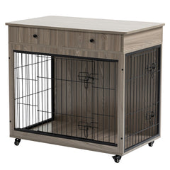 38” Dog Crate Furniture, Wooden Dog Crate End Table 38” Dog Crate Furniture, Wooden Dog Crate End Table