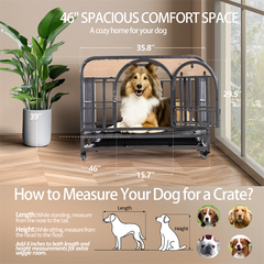32-46" Heavy Duty Furniture Style Dog Crate 32-46" Heavy Duty Furniture Style Dog Crate