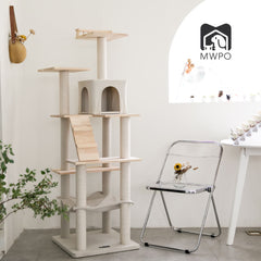 MWPO 63.8" Wooden Modern Cat Tree TX00130P MWPO 63.8" Wooden Modern Cat Tree TX00130P
