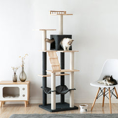 MWPO 63.8" Wooden Modern Cat Tree TX00130P MWPO 63.8" Wooden Modern Cat Tree TX00130P