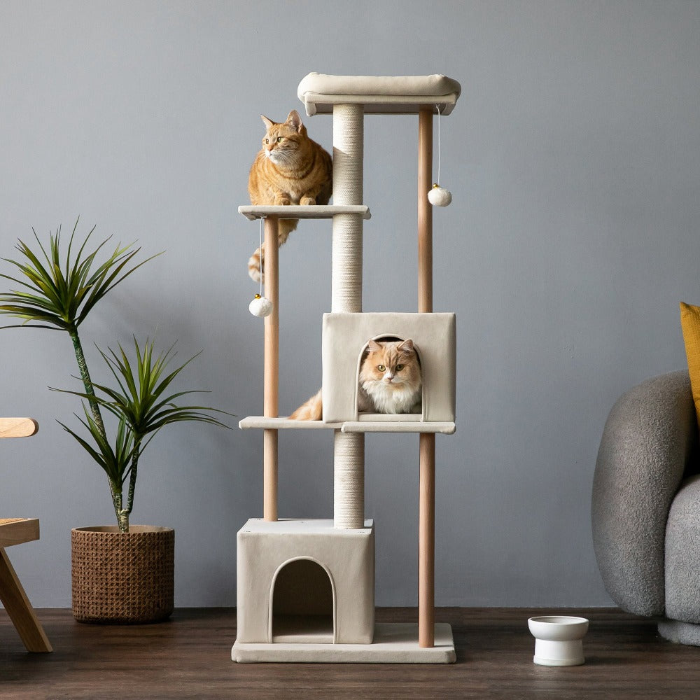 MWPO 53.1’’ Wooden Cat Tree Tower WS843