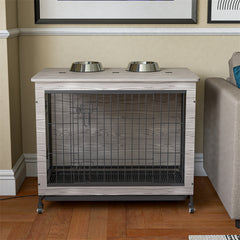 38” Wooden Dog Crate End Table