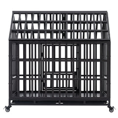 44” Heavy Duty Dog Cage pet Crate with Roof